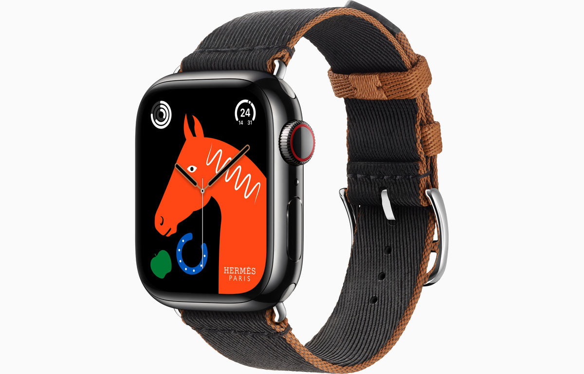 Apple Watch Hermes Series 9 GPS/Cel 45mm Space Black Stainless Steel (B)