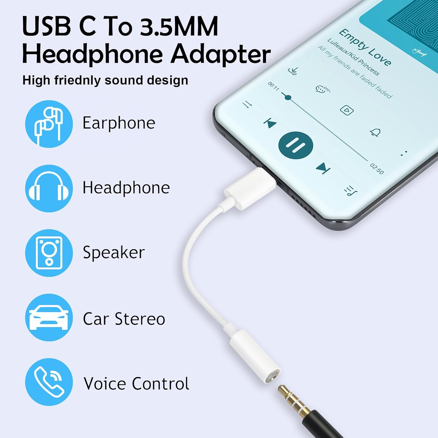 Generic USB C to 3.5mm Headphone Adapter NEW BAM Liquidation