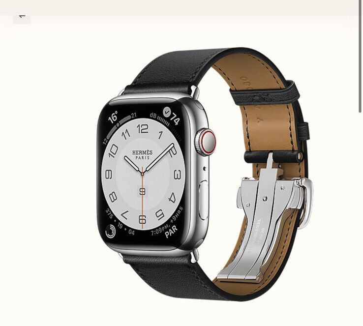 Apple Watch Hermes Series 7 GPS/Cel 45mm Silver Stainless Steel Grade (B)
